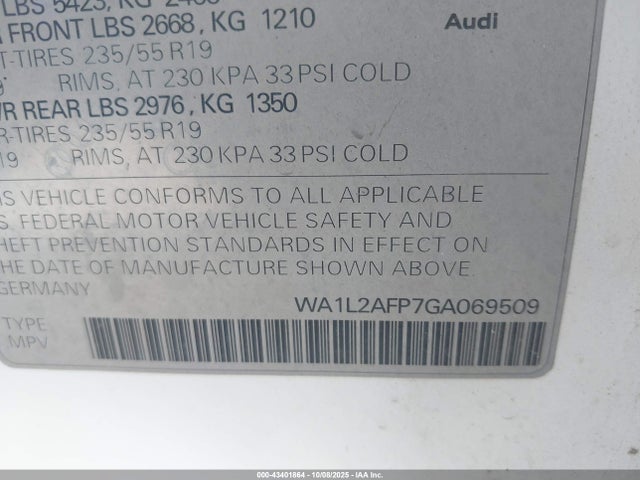 2016 AUDI Q5 WA1L2AFP7GA069509 Photo 8