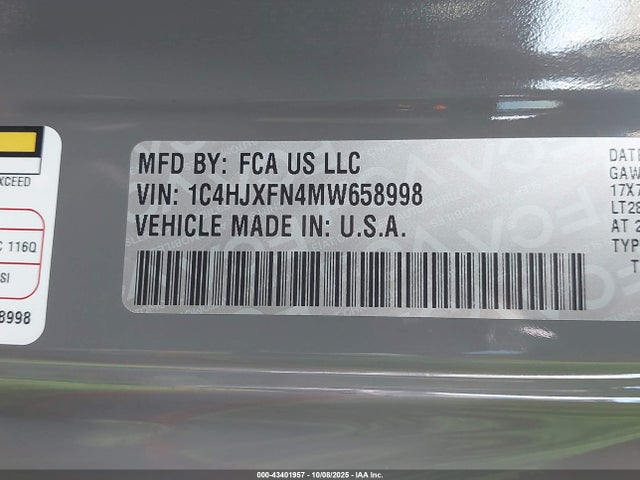 1C4HJXFN4MW658998 Jeep WRANGLER UNLIMITED