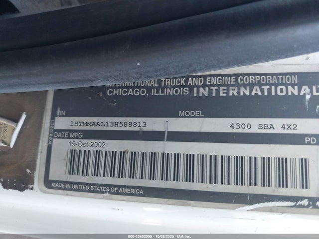 Aukcja sprzedaży 2003 International 4000 4300, vin: 1HTMMAAL13H588813, numer aukcji: 43402005