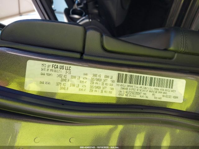 2016 JEEP GRAND CHEROKEE 1C4RJFCM3GC395547 Photo 8