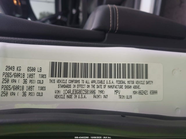 Jeep Grand Cherokee 2014 1C4RJEBG8EC581006 Image 9