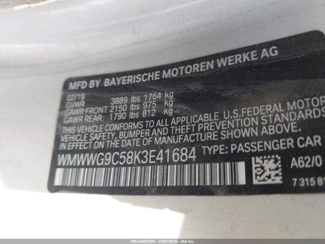 2019 MINI CONVERTIBLE WMWWG9C58K3E41684 Photo 8