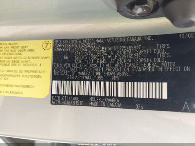 2006 LEXUS RX 330 2T2HA31U16C091969 Photo 8