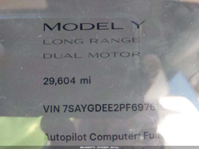 2023 TESLA MODEL Y 7SAYGDEE2PF697616 Photo 6
