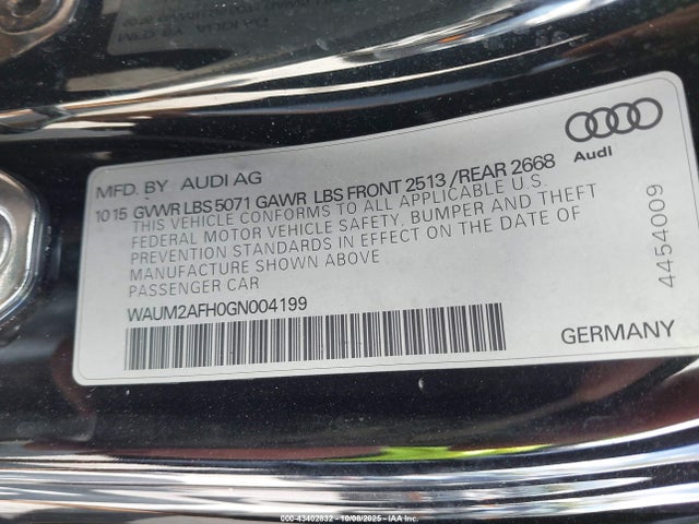 2016 AUDI A5 WAUM2AFH0GN004199 Photo 8