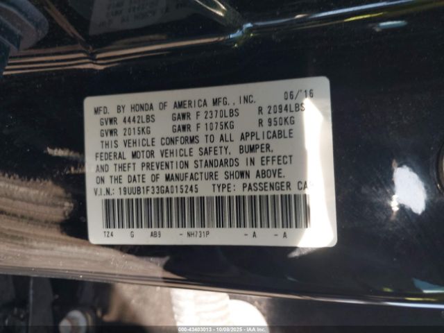 2016 ACURA TLX 19UUB1F33GA015245 Photo 8