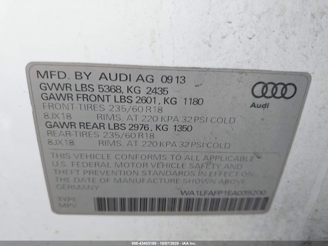 2014 AUDI Q5 WA1LFAFP1EA039200 Photo 8