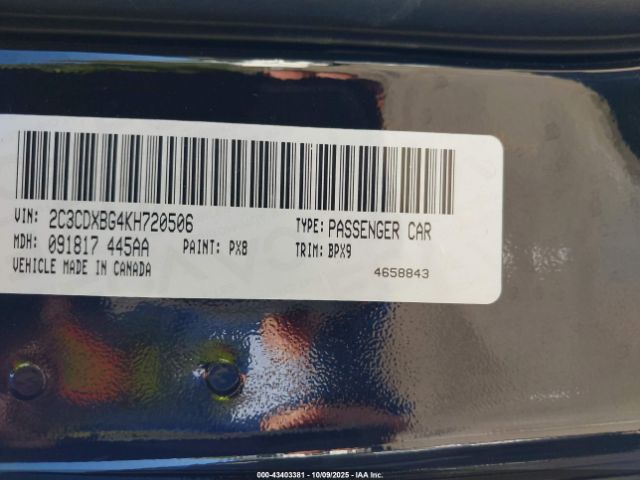 2019 DODGE CHARGER 2C3CDXBG4KH720506 Photo 8