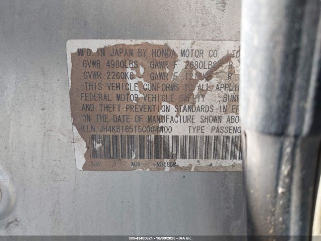 2005 ACURA RL JH4KB16515C004400 Photo 8