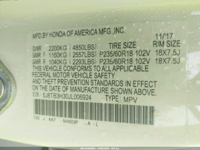 2018 ACURA RDX 5J8TB3H30JL006924 Photo 8