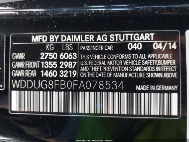 2015 MERCEDES-BENZ S 550 WDDUG8FB0FA078534 Photo 8