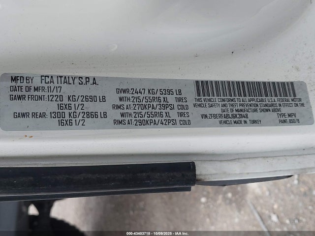 ZFBERFAB1J6K31148 RAM Promaster City