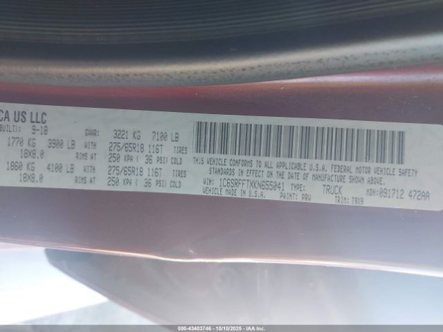 2019 RAM 1500 1C6SRFFTXKN655041 Photo 8