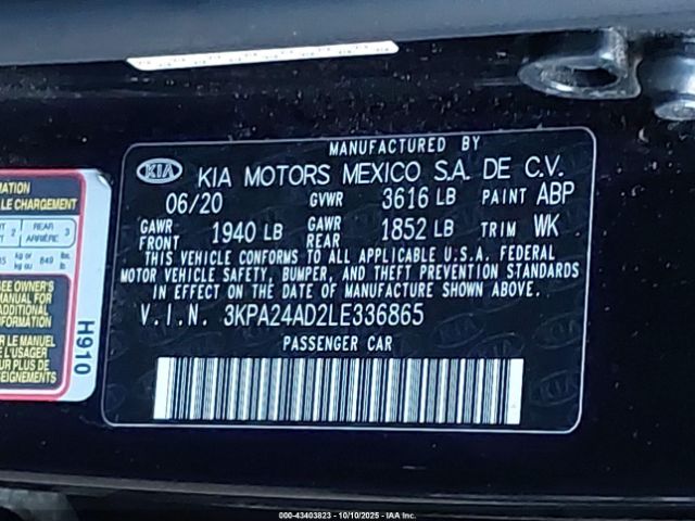 2020 KIA RIO 3KPA24AD2LE336865 Photo 8