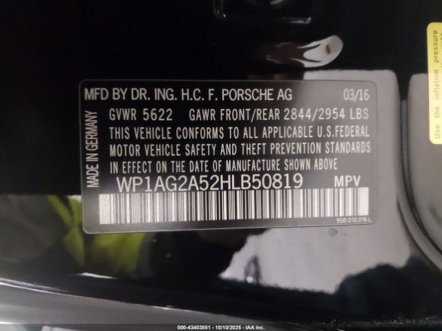 2017 PORSCHE MACAN WP1AG2A52HLB50819 Photo 8