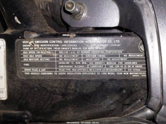 1988 HONDA GL1500 1HFSC2209JA001707 Photo 8