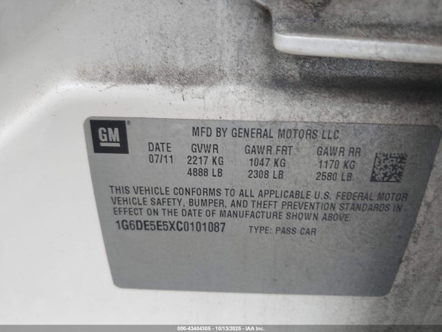 2012 CADILLAC CTS 1G6DE5E5XC0101087 Photo 8