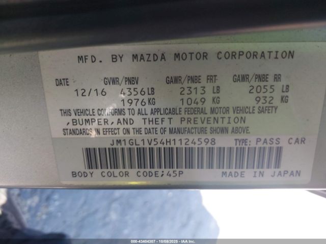 2017 MAZDA MAZDA6 JM1GL1V54H1124598 Photo 8