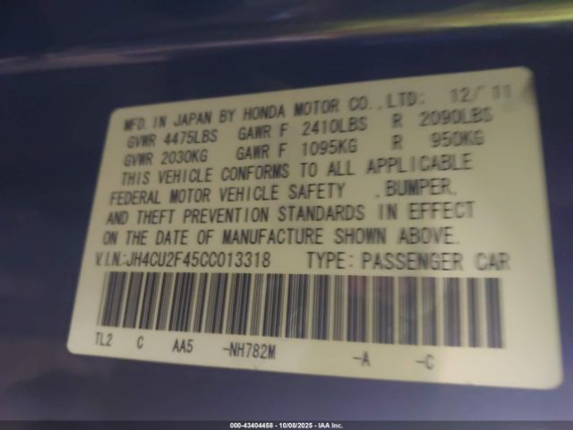 2012 ACURA TSX JH4CU2F45CC013318 Photo 8