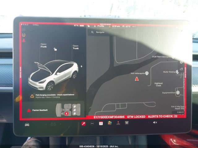 Продаж на аукціоні авто 2021 Tesla Model Y Long Range Dual Motor All-wheel Drive, vin: 5YJYGDEEXMF304695, номер лоту: 43404536