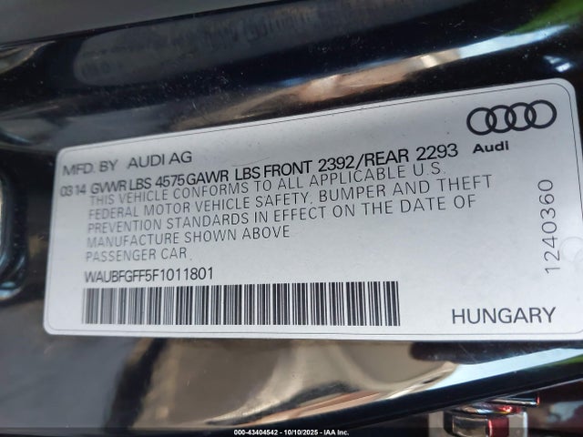 2015 AUDI A3 WAUBFGFF5F1011801 Photo 8