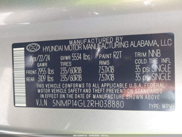 2024 HYUNDAI SANTA FE 5NMP14GL2RH038880 Photo 8