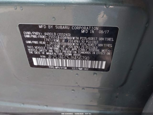 2018 SUBARU FORESTER JF2SJAEC5JH456790 Photo 8