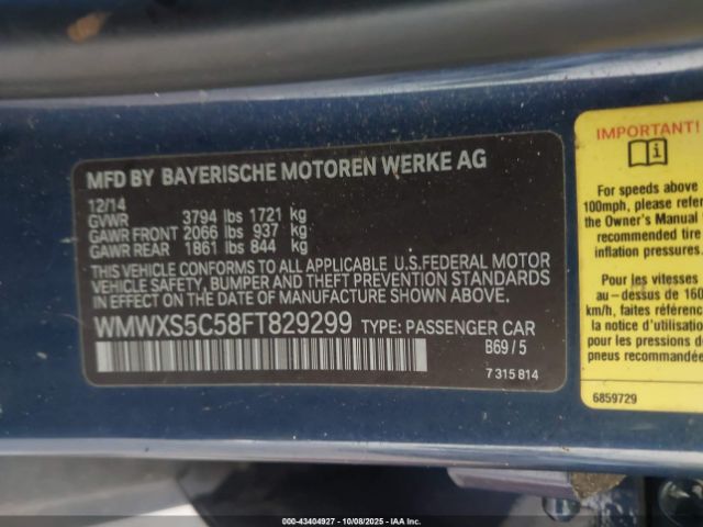 2015 MINI HARDTOP WMWXS5C58FT829299 Photo 8