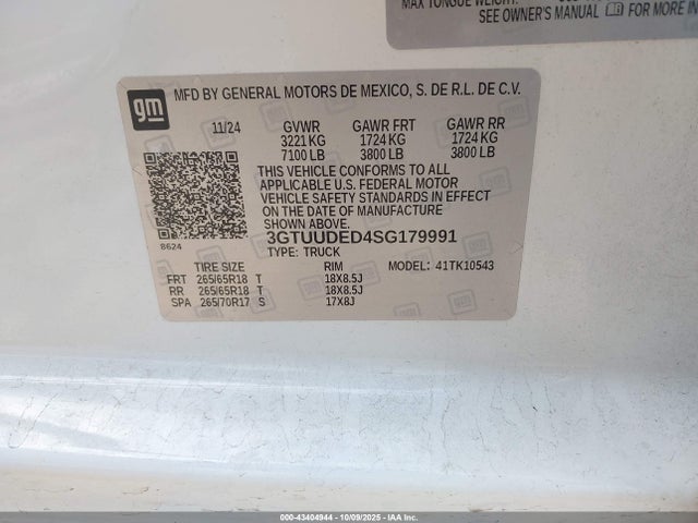GMC l84 2025 3GTUUDED4SG179991 Image 9