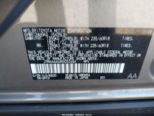 2024 TOYOTA BZ4X JTMAAAAA4RA052656 Photo 8