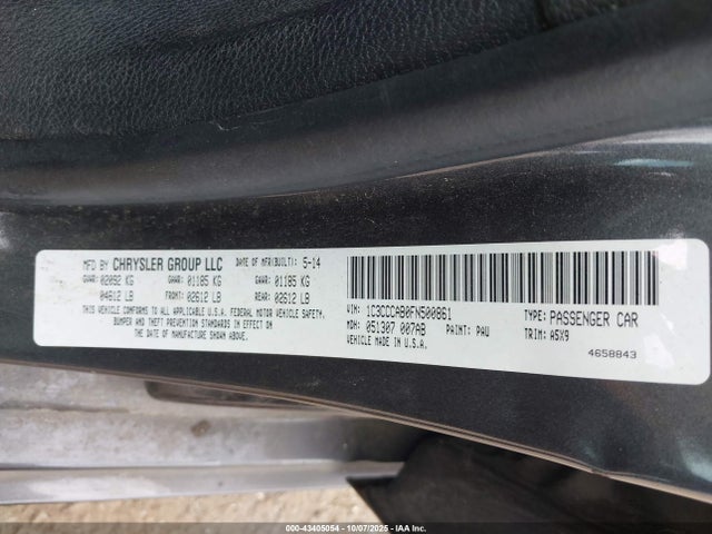 Chrysler 2015 2015 1C3CCCAB0FN500861 Image 9