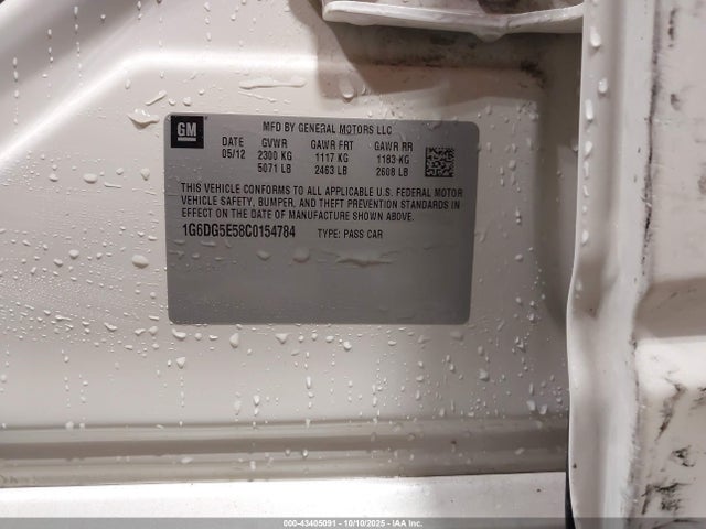 2012 CADILLAC CTS 1G6DG5E58C0154784 Photo 8