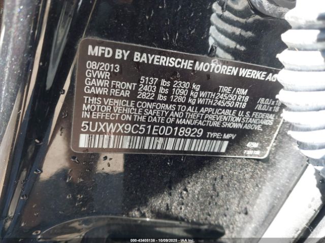 2014 BMW X3 5UXWX9C51E0D18929 Photo 8