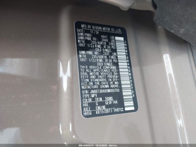 2025 NISSAN ROGUE JN8BT3BA8SW005703 Photo 8