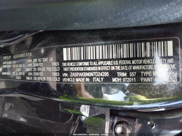 2022 ALFA ROMEO STELVIO ZASPAKBN0N7D24295 Photo 8