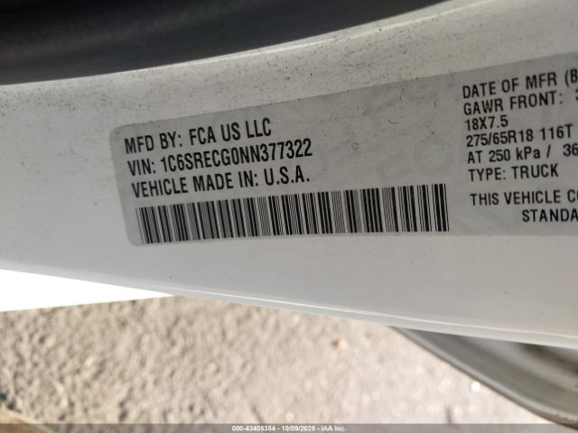 2022 RAM 1500 1C6SRECG0NN377322 Photo 8