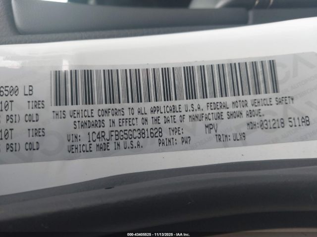 2016 JEEP GRAND CHEROKEE 1C4RJFBG5GC381628 Photo 8