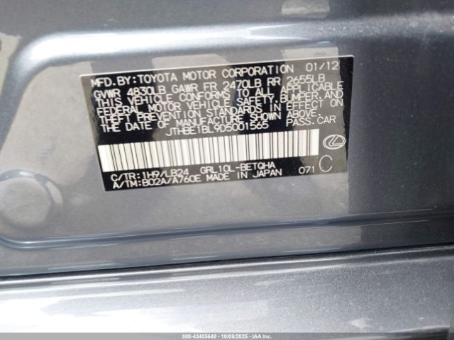 2013 LEXUS GS 350 JTHBE1BL9D5001565 Photo 8