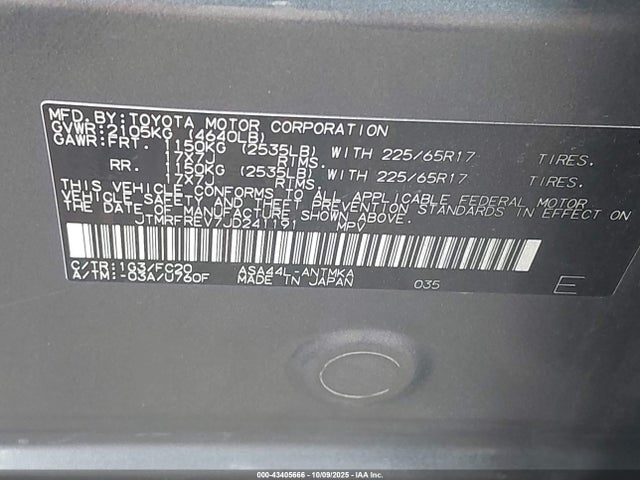 Toyota Rav4 Xle 2018 JTMRFREV7JD241191 Image 9