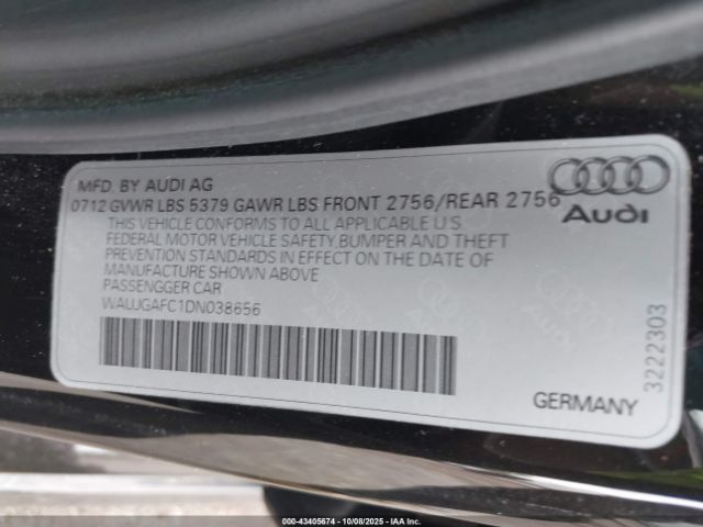 2013 AUDI A6 WAUJGAFC1DN038656 Photo 8