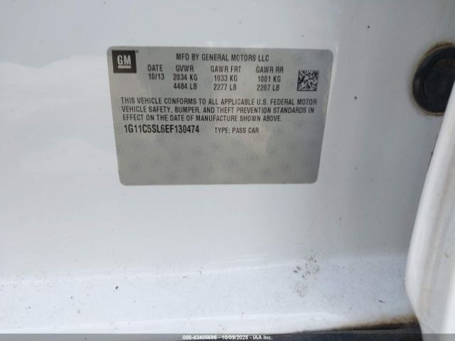 2014 CHEVROLET MALIBU 1G11C5SL6EF130474 Photo 8