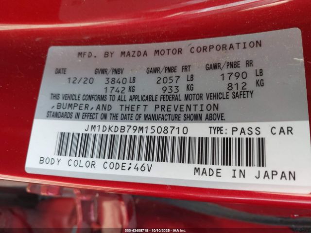 2021 MAZDA CX-3 JM1DKDB79M1508710 Photo 8