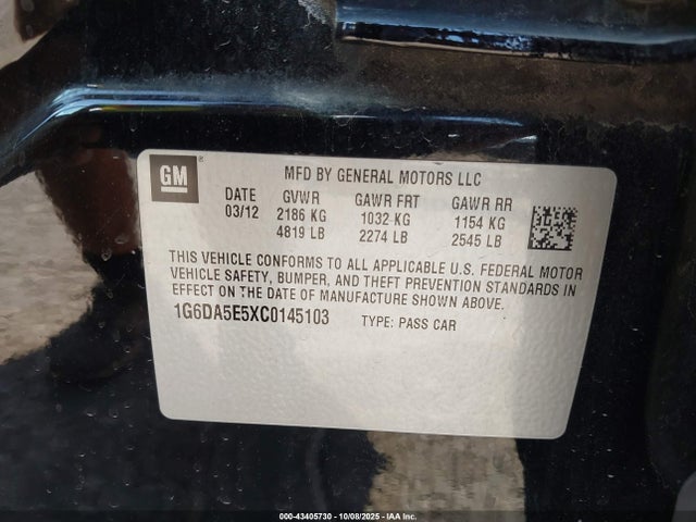 2012 CADILLAC CTS 1G6DA5E5XC0145103 Photo 8