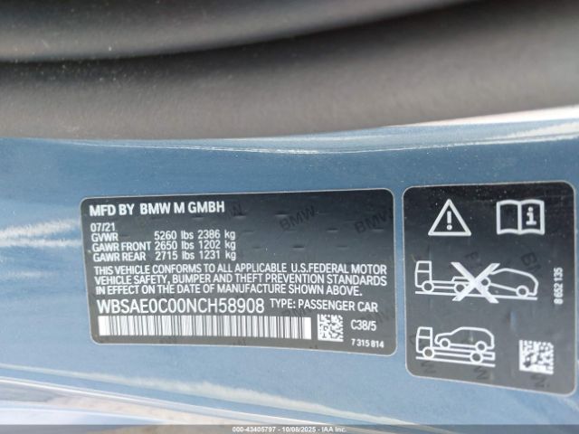 2022 BMW M8 WBSAE0C00NCH58908 Photo 8