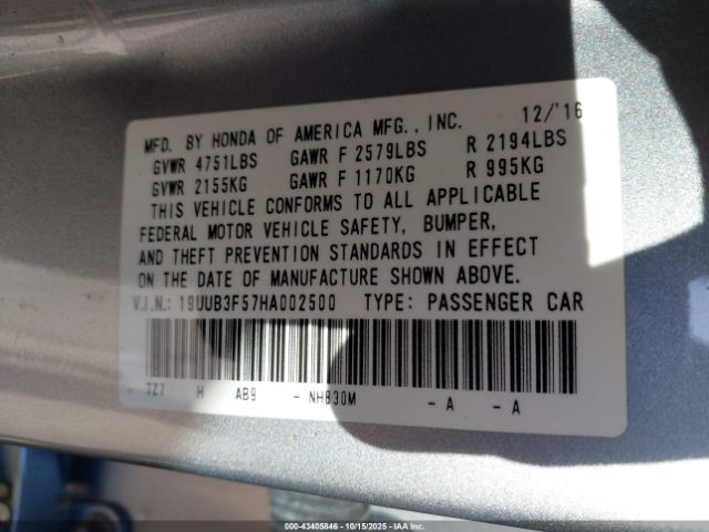 2017 ACURA TLX 19UUB3F57HA002500 Photo 8