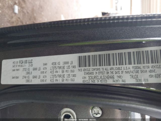 2020 RAM 2500 3C6UR5CLXLG142406 Photo 8