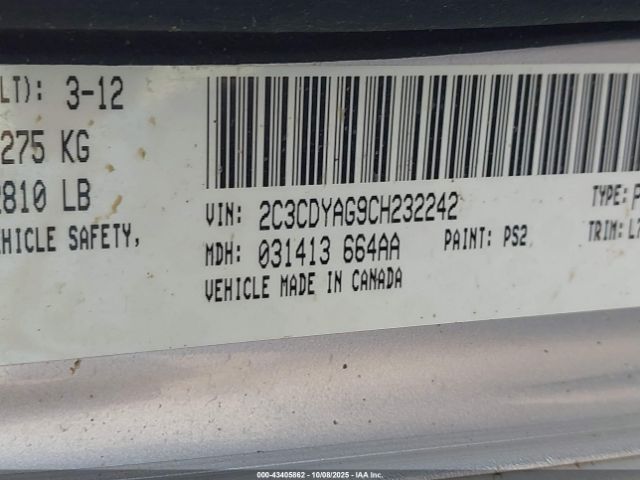 2012 DODGE CHALLENGER 2C3CDYAG9CH232242 Photo 8