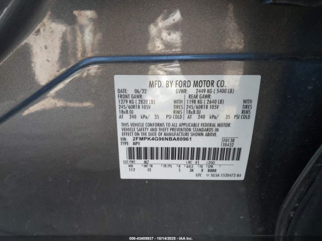 2022 FORD EDGE 2FMPK4G96NBA80961 Photo 8