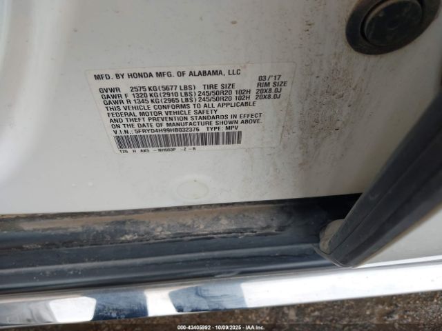 2017 ACURA MDX 5FRYD4H99HB032376 Photo 8