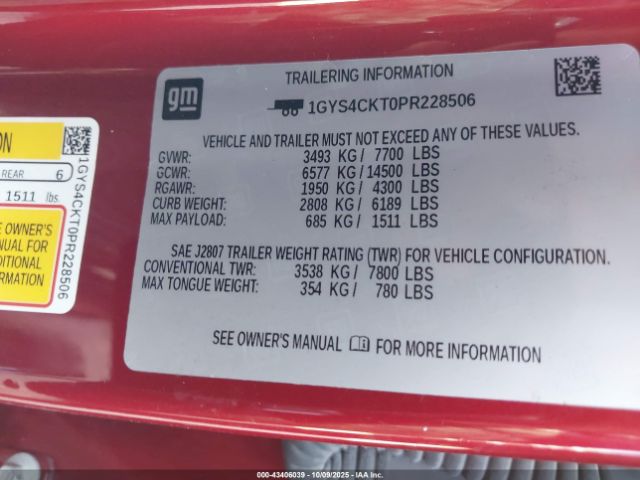 2023 CADILLAC ESCALADE 1GYS4CKT0PR228506 Photo 8